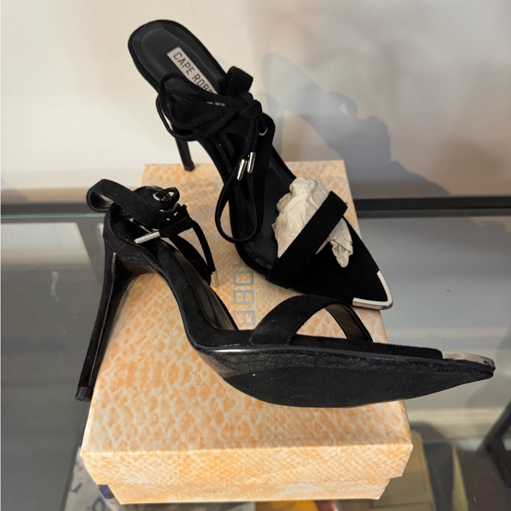 Cape Robbin Black Strappy Heels